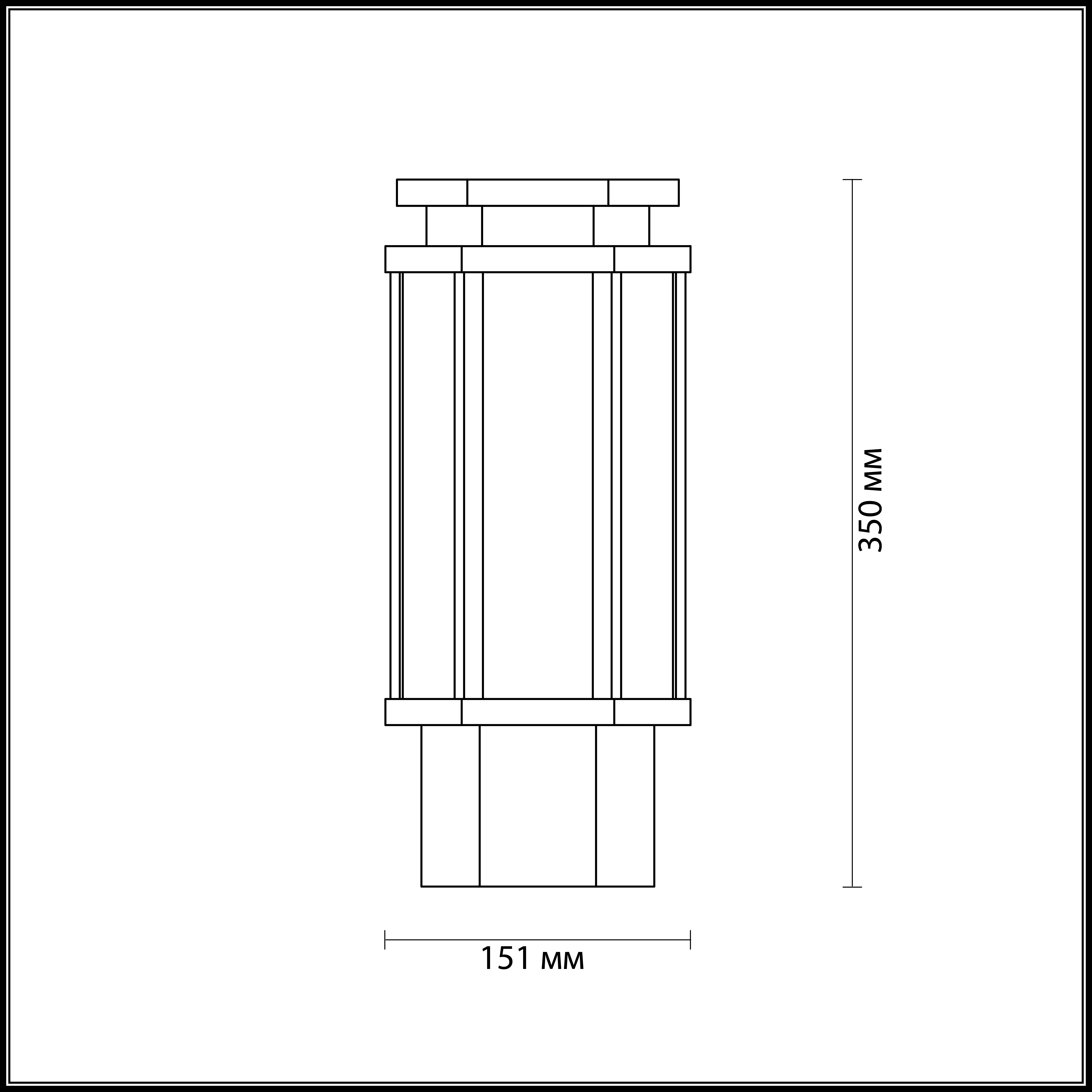 Светильник уличный столбовой Odeon Light Gino 4048/1B