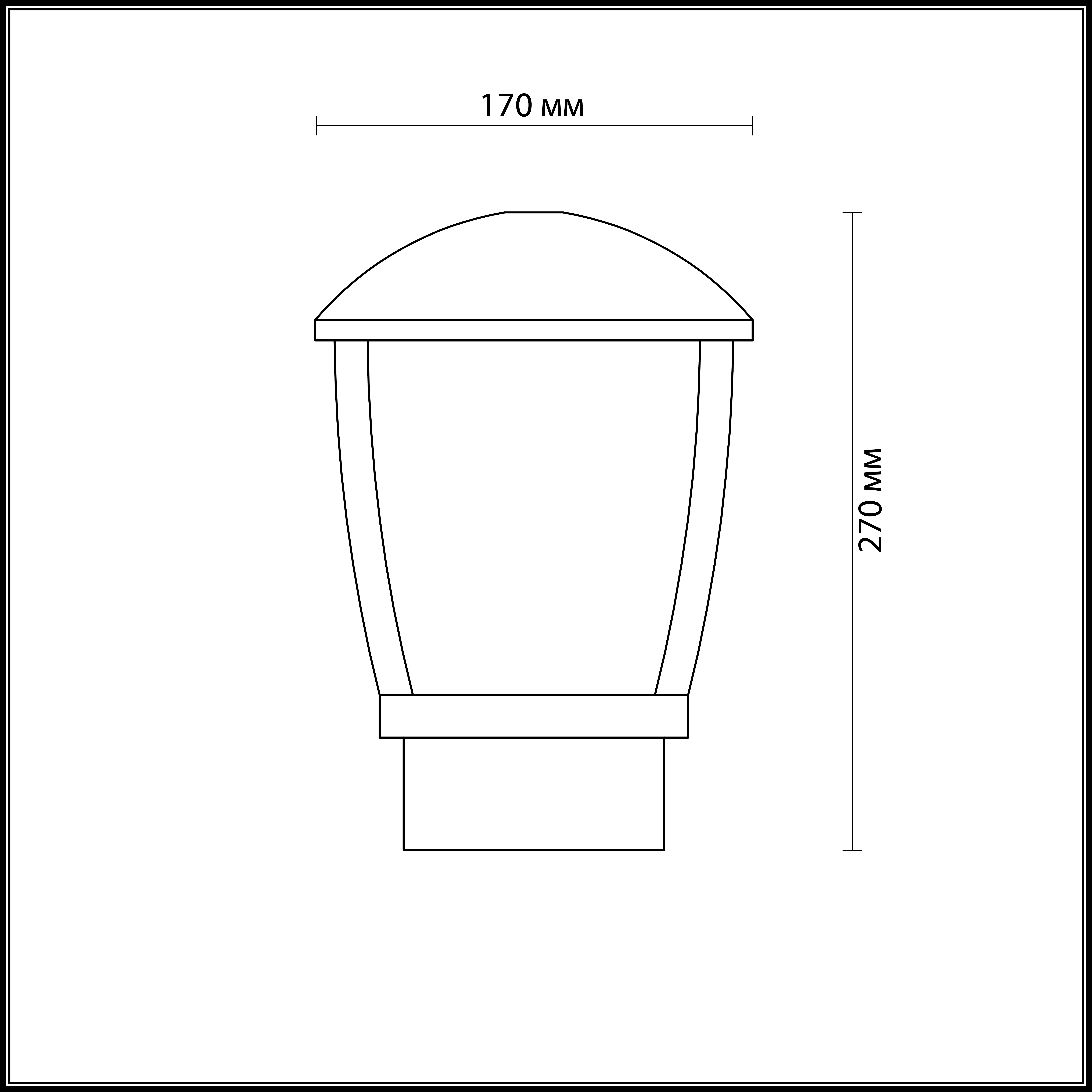 Светильник уличный столбовой Odeon Light Tako 4051/1B