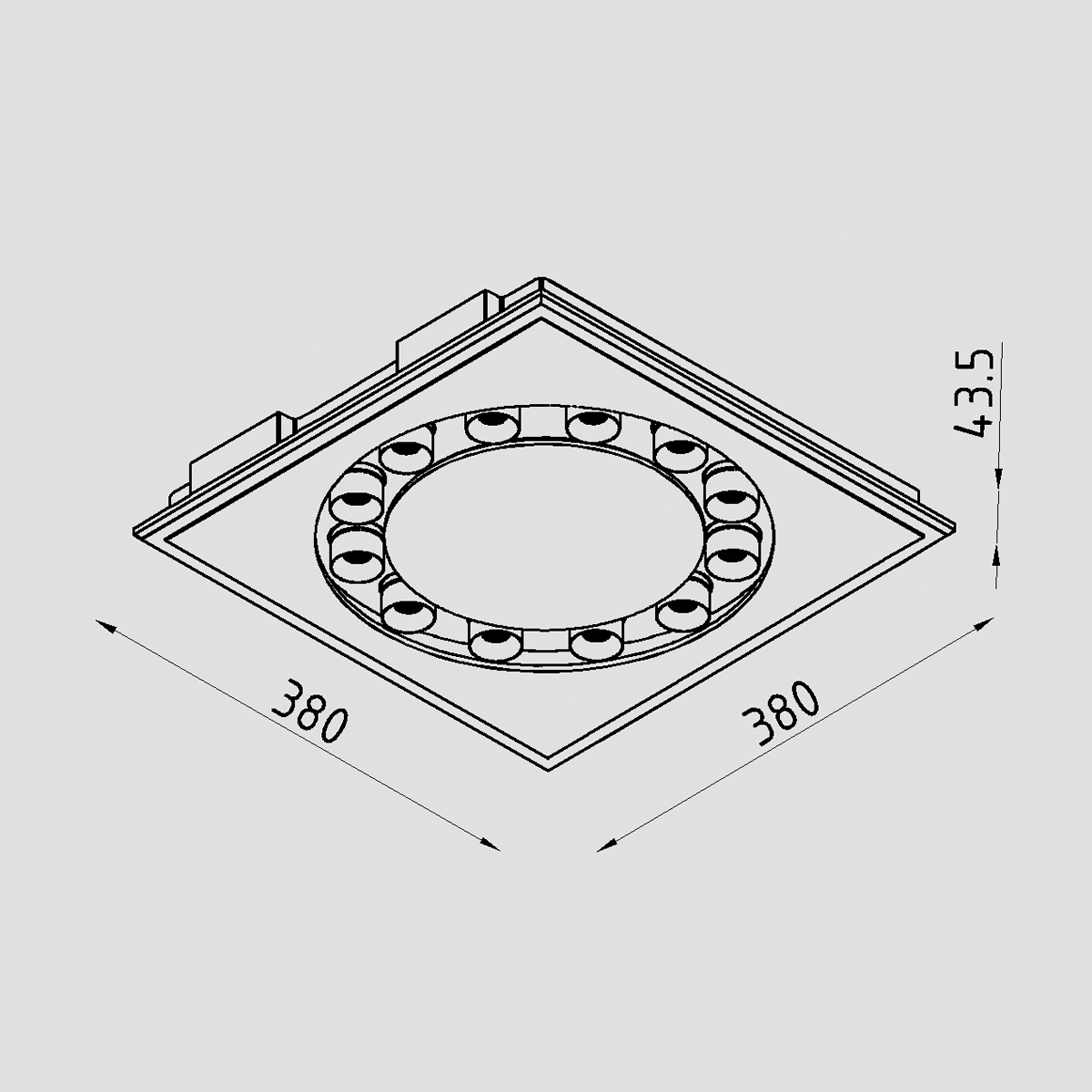 Светильник встраиваемый Lighttech LTA05001 Invo 44.330 WG-B