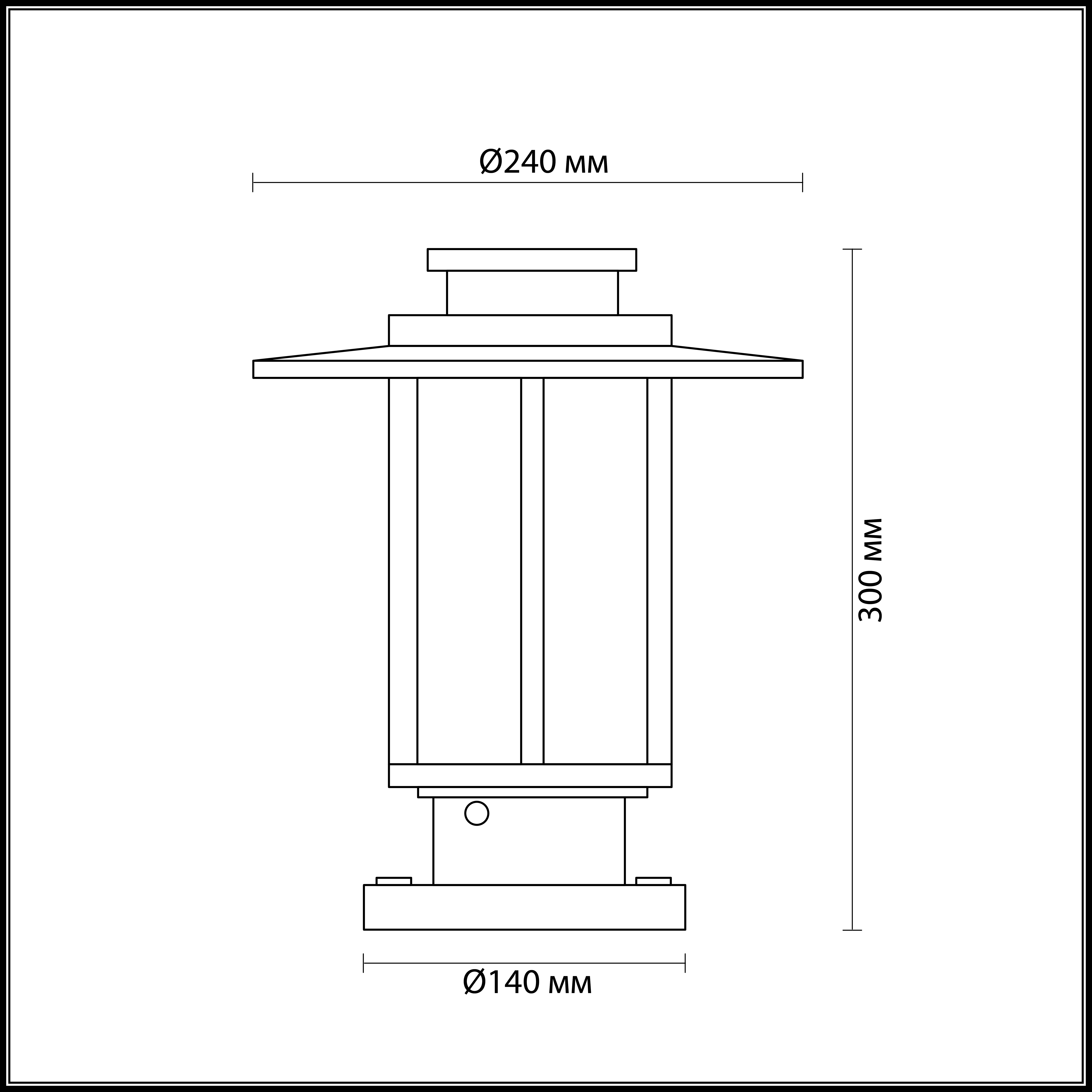 Светильник уличный столбовой Odeon Light Mito 4047/1B